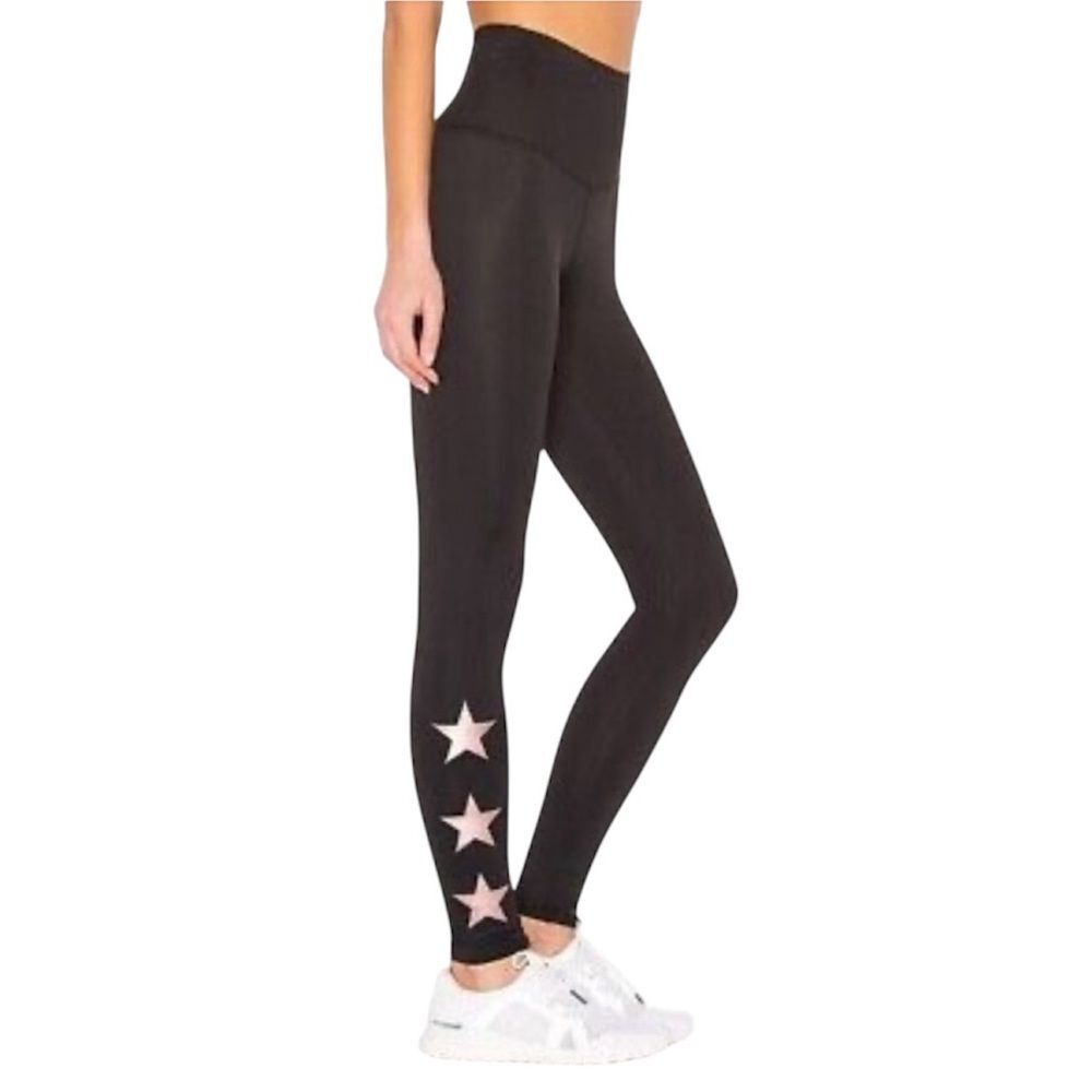 Strut This x Revolve Star Print Black High Rise Ankle Leggings